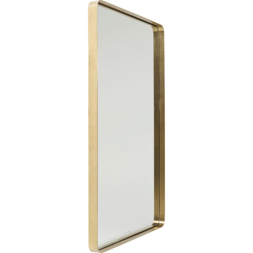 Miroir Curve rectangulaire laiton 120x80cm Kare Design
