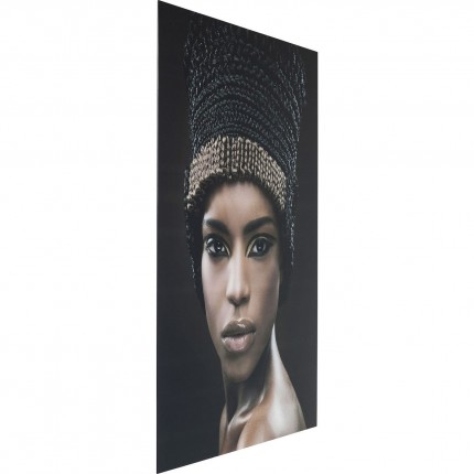 Picture Glass Royal Headdress Face 150x100cm Kare Design
