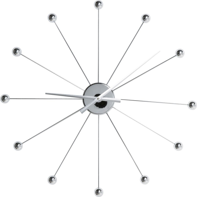 Horloge murale Like Umbrella chromée Kare Design