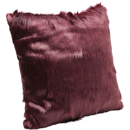 red fluffy cushion