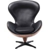 Fauteuil pivotant Lounge noir Kare Design