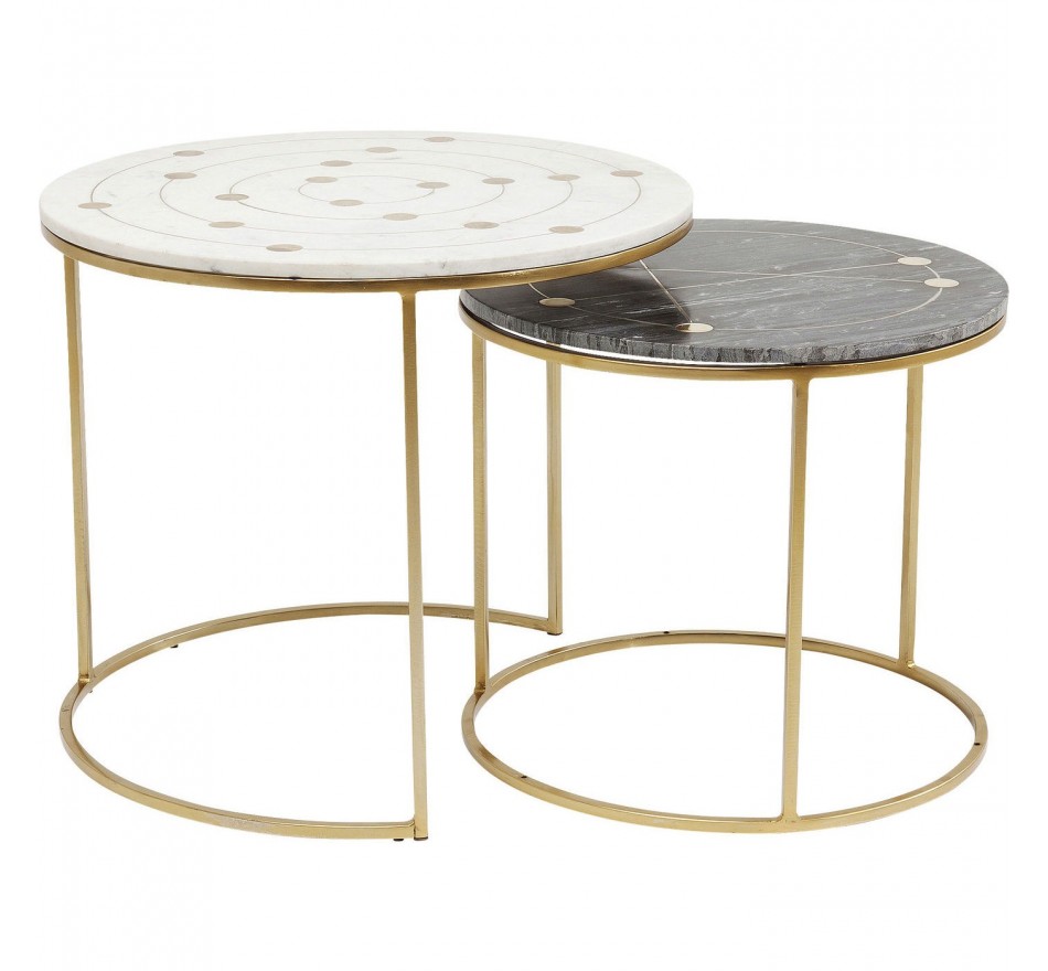 Marble Side Tables Mystic Kare Design, Designer Round Side Tables
