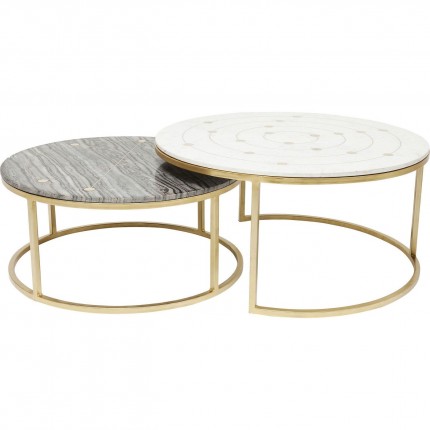 Coffee Table Mystic Round (2/Set) Ø90cm Kare Design
