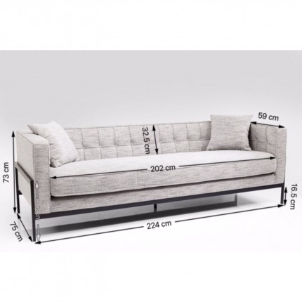 Sofa Loft Salt & Pepper 3-Zits Kare Design