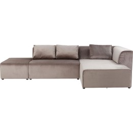 Sofa Infinity Velvet Taupe Right Kare Design