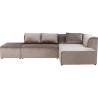 Canapé Infinity Rich velours droite taupe Kare Design