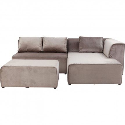 Sofa Infinity Velvet Taupe Right Kare Design