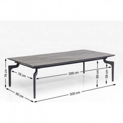 Bug table 300x90cm Kare Design