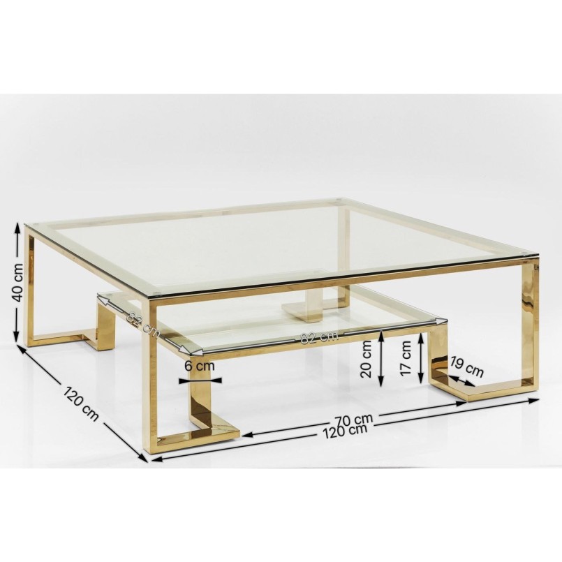 Table basse Gold Rush 120x120cm Kare Design