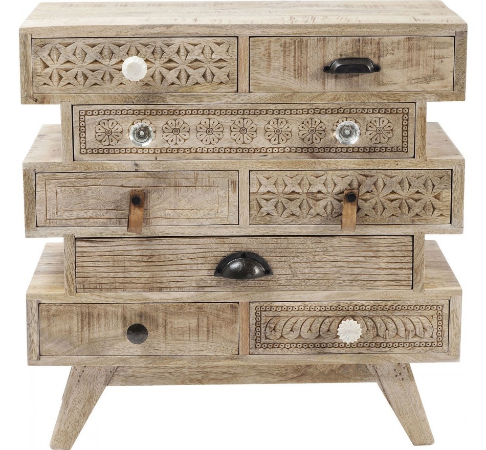 apotheker Ingrijpen hoofd Etnische houten ladenkast - Puro - Kare Design