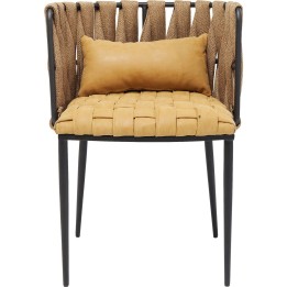 Chaise Cheerio jaune avec coussin Kare Design