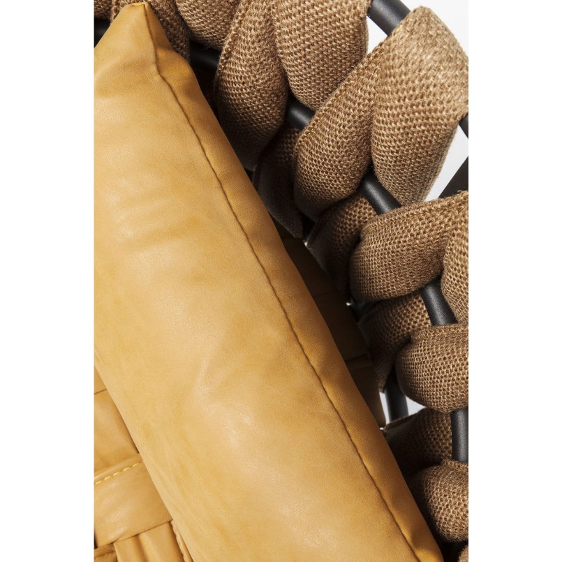 Chaise Cheerio jaune avec coussin Kare Design