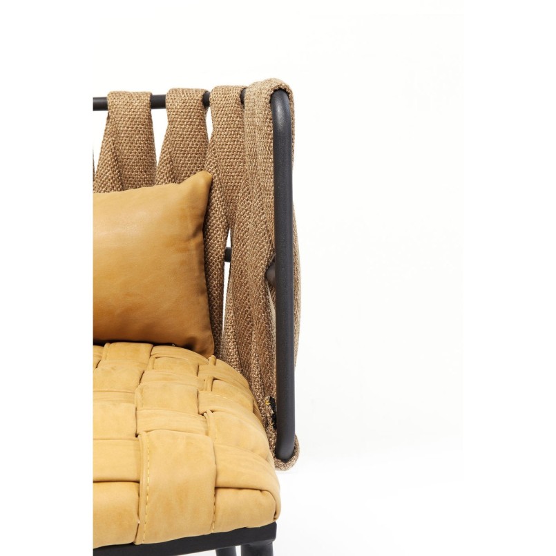 Chaise Cheerio jaune avec coussin Kare Design