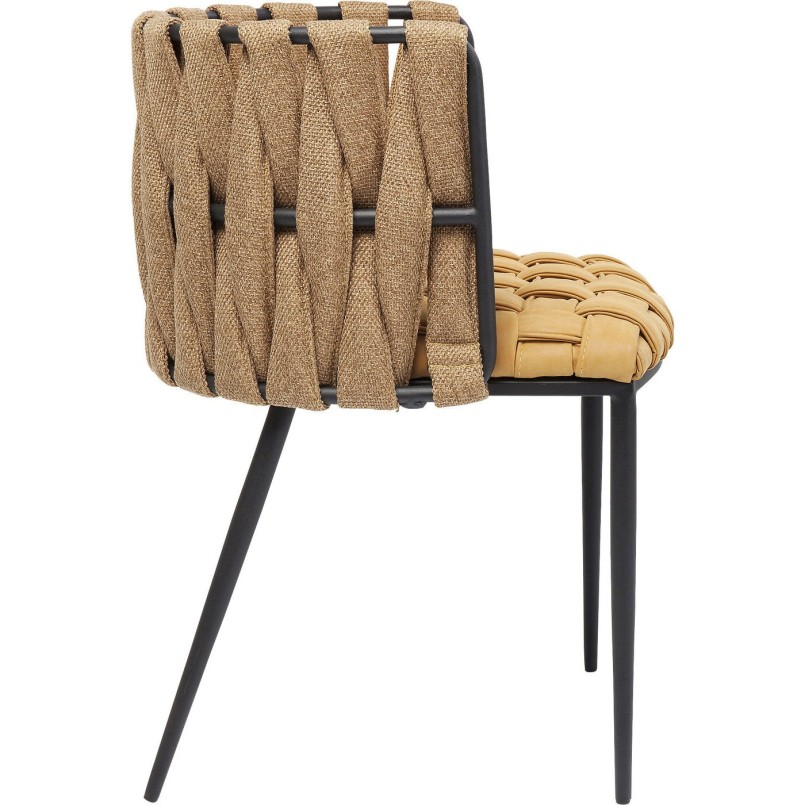Chaise Cheerio jaune avec coussin Kare Design