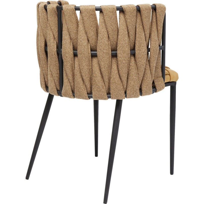 Chaise Cheerio jaune avec coussin Kare Design