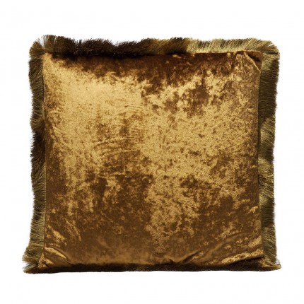 Kussen franje Cannes 45x45cm geel Kare Design