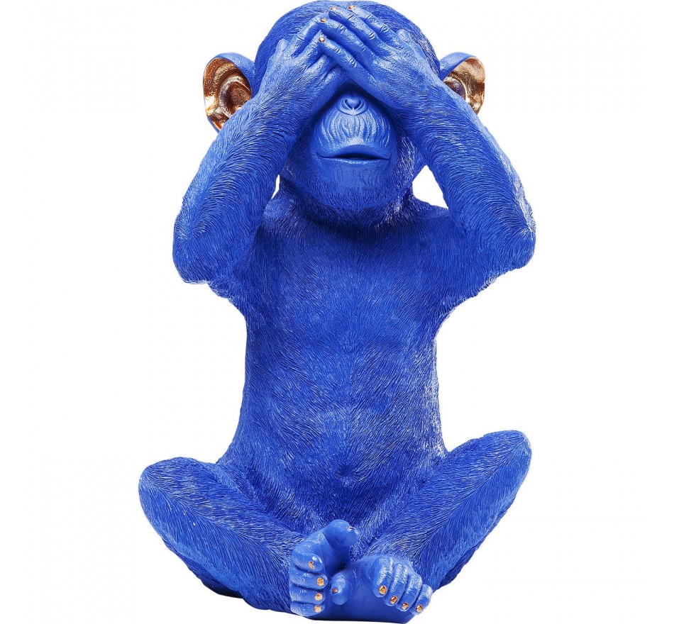 Spaarpot aap Mizaru blauw Kare Design