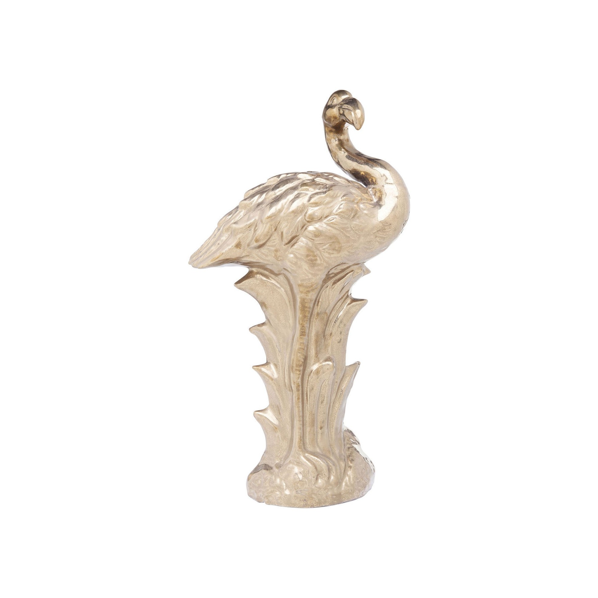 Deco Figurine Flamingo Front Gold Kare Design