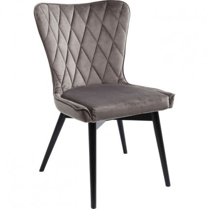 Chair Black Marshall Velvet Grey Kare Design