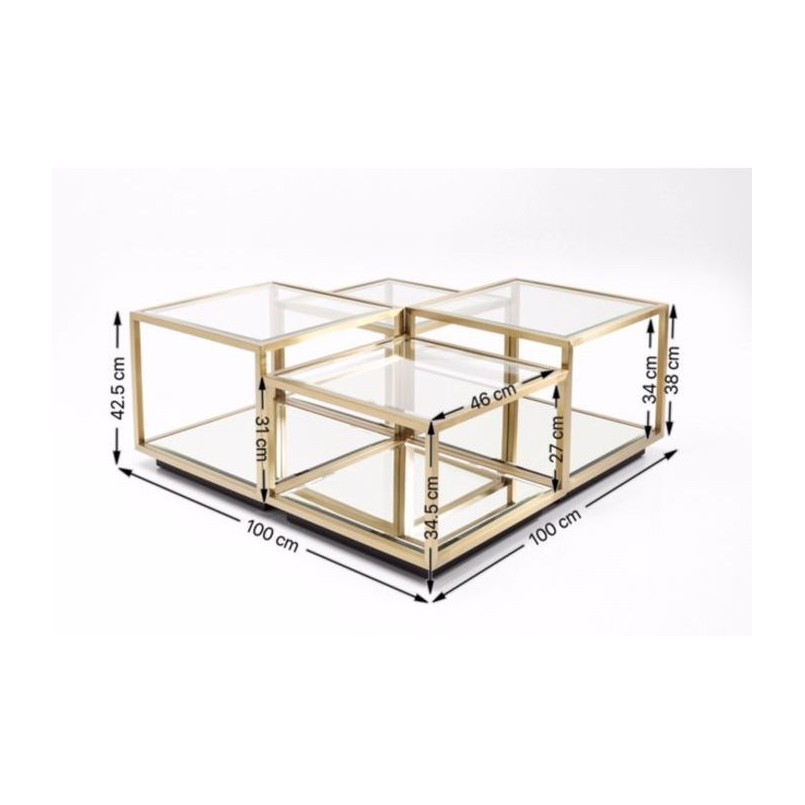 Coffee Table Luigi Gold (4/Set) Kare Design