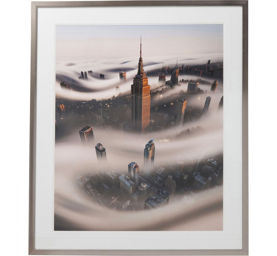 Ingelijste foto New York storm 90x100cm Kare Design