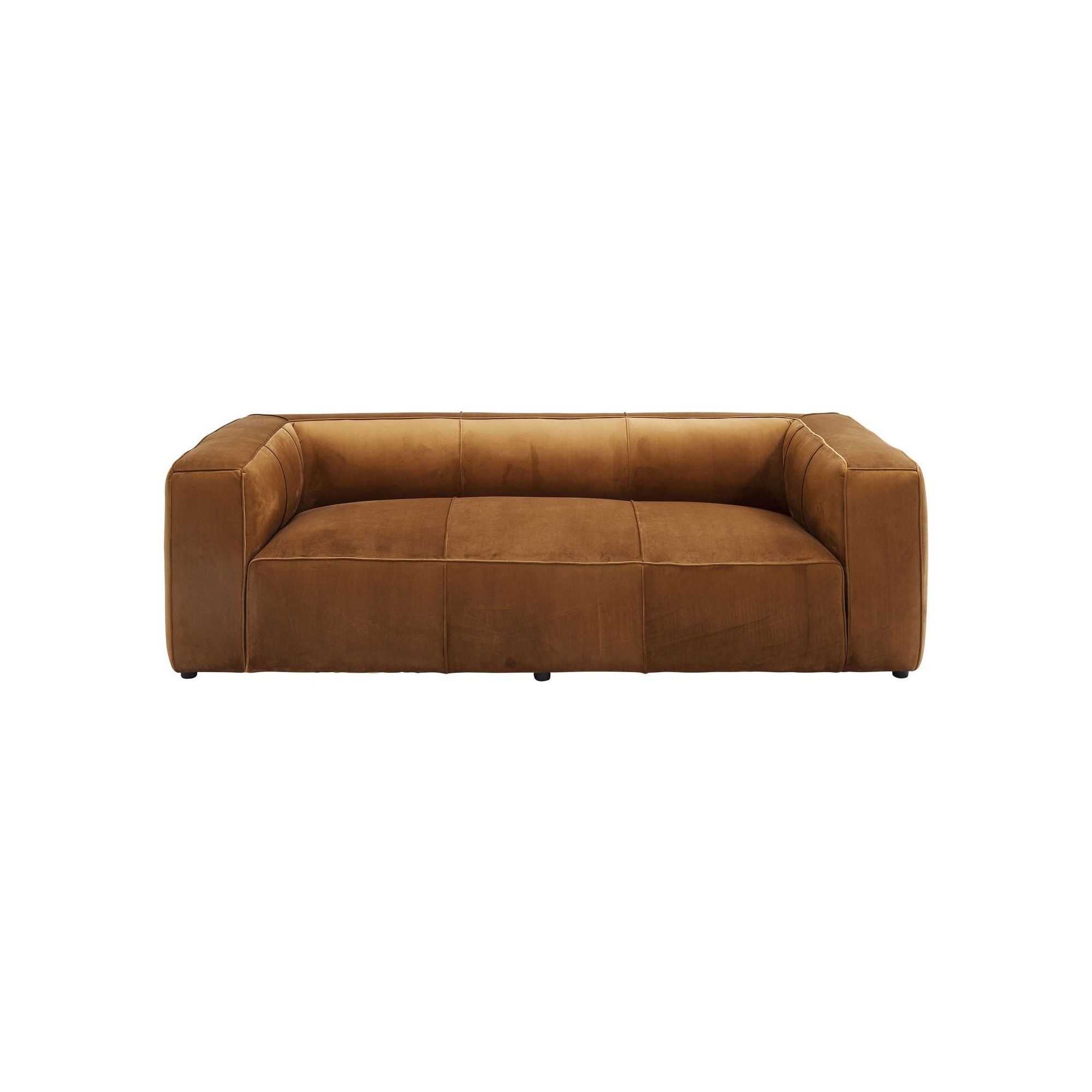 Sofa Cubetto Velvet Braun 2,5-Seater Kare Design