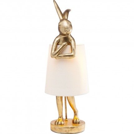 Tafellamp Animal konijn 68cm goud en beige Kare Design