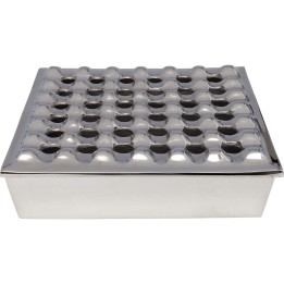 Cendrier Soho carré argenté 25x25cm Kare Design