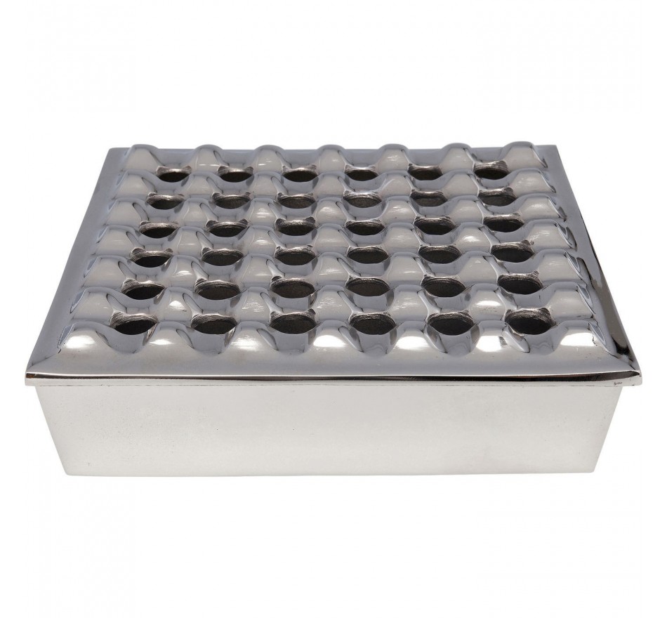 Ashtray Soho Square Silver 25x25cm Kare Design
