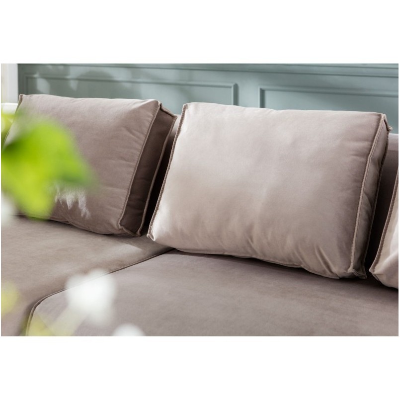 Canapé d'angle Infinity gauche velours taupe Kare Design