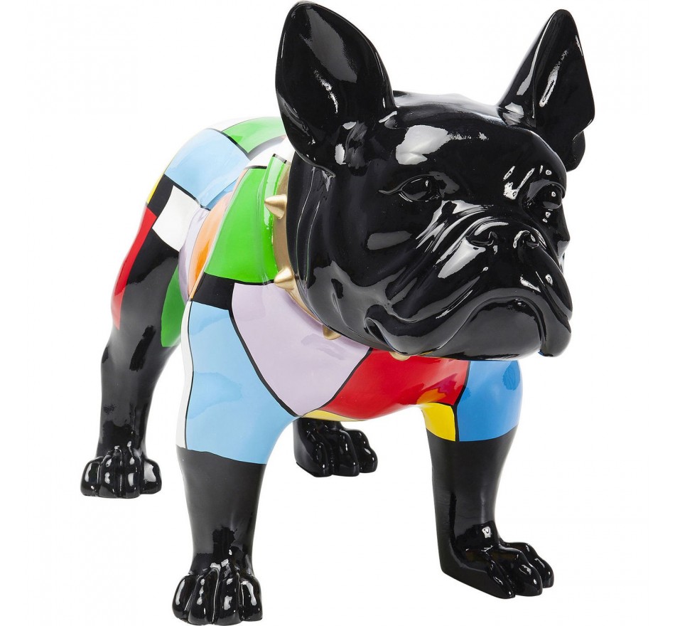 Déco chien bulldog colore 60cm Kare Design