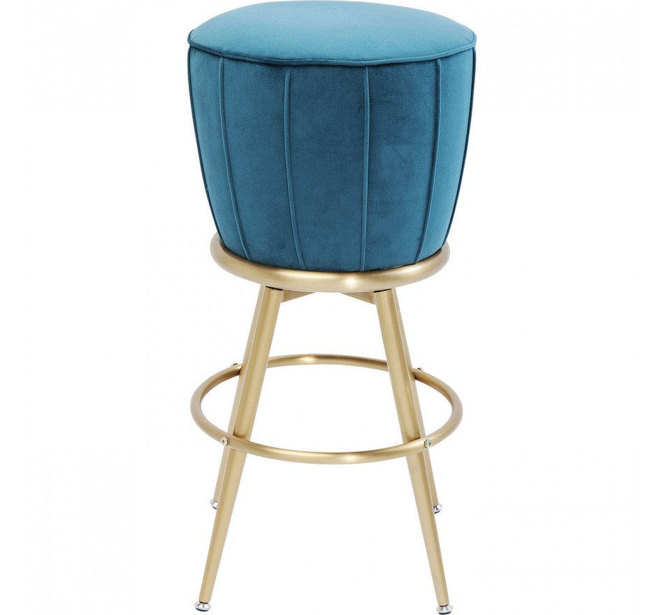 Barkruk After Work blauw fluweel Kare Design