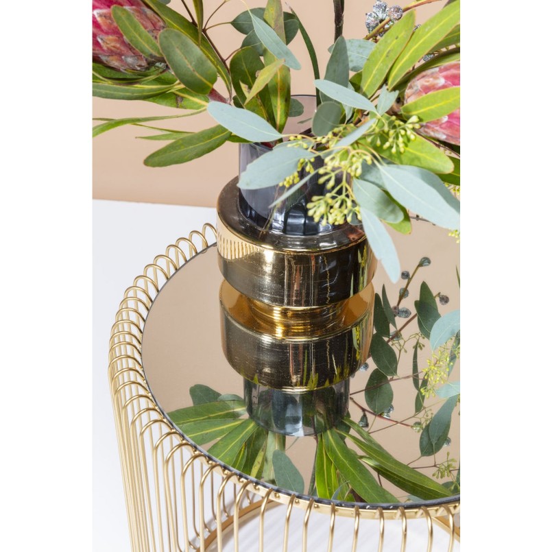 Side Table Wire Brass (2/Set) Ø44cm Kare Design