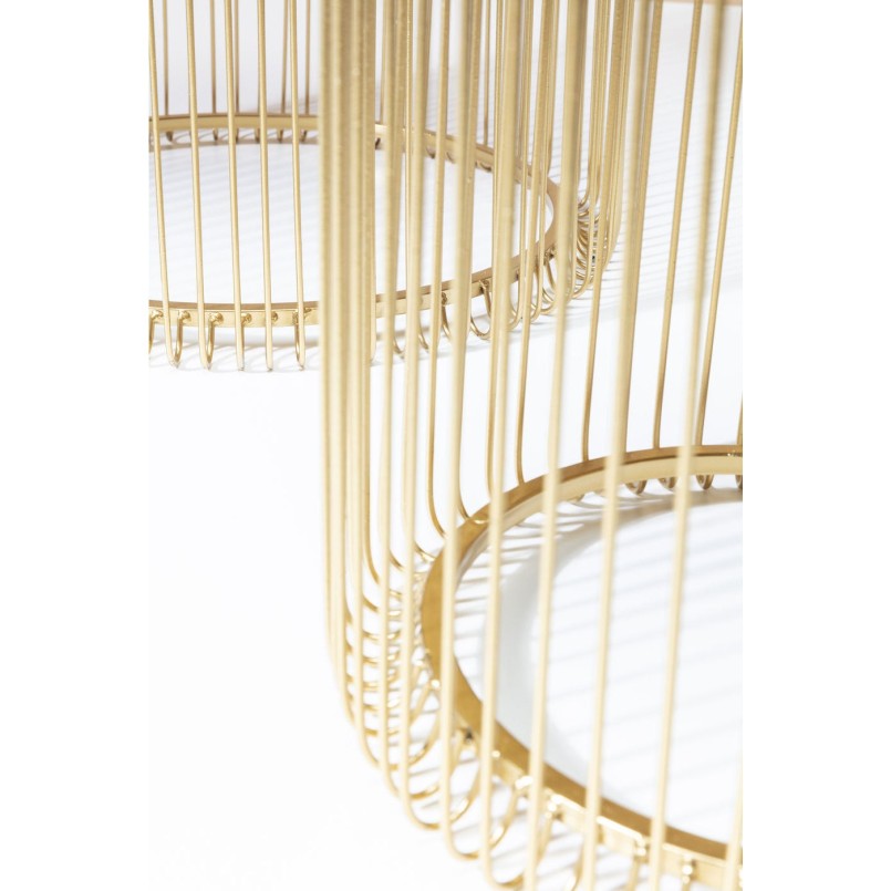 Tables d'appoint Wire laiton set de 2 Kare Design