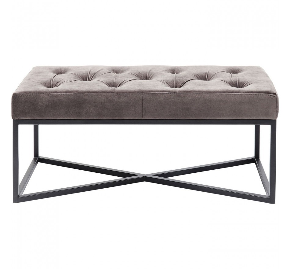 Bank Crossover 90x40cm grijs en zwart Kare Design