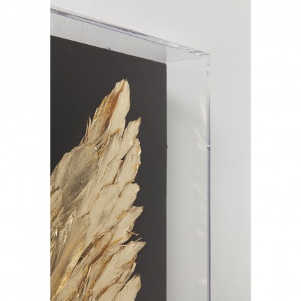 Decoratief frame Wings Gold Black 120x120cm Kare Design
