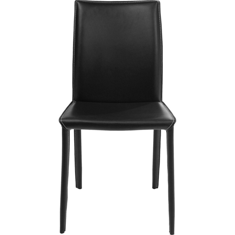 Chaise cuir noire - Milano - Kare Design