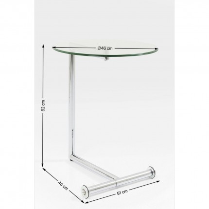 Side Table Easy Living Clear Ø46cm Kare Design