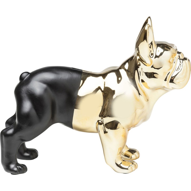 Tirelire Bulldog dorée Kare Design