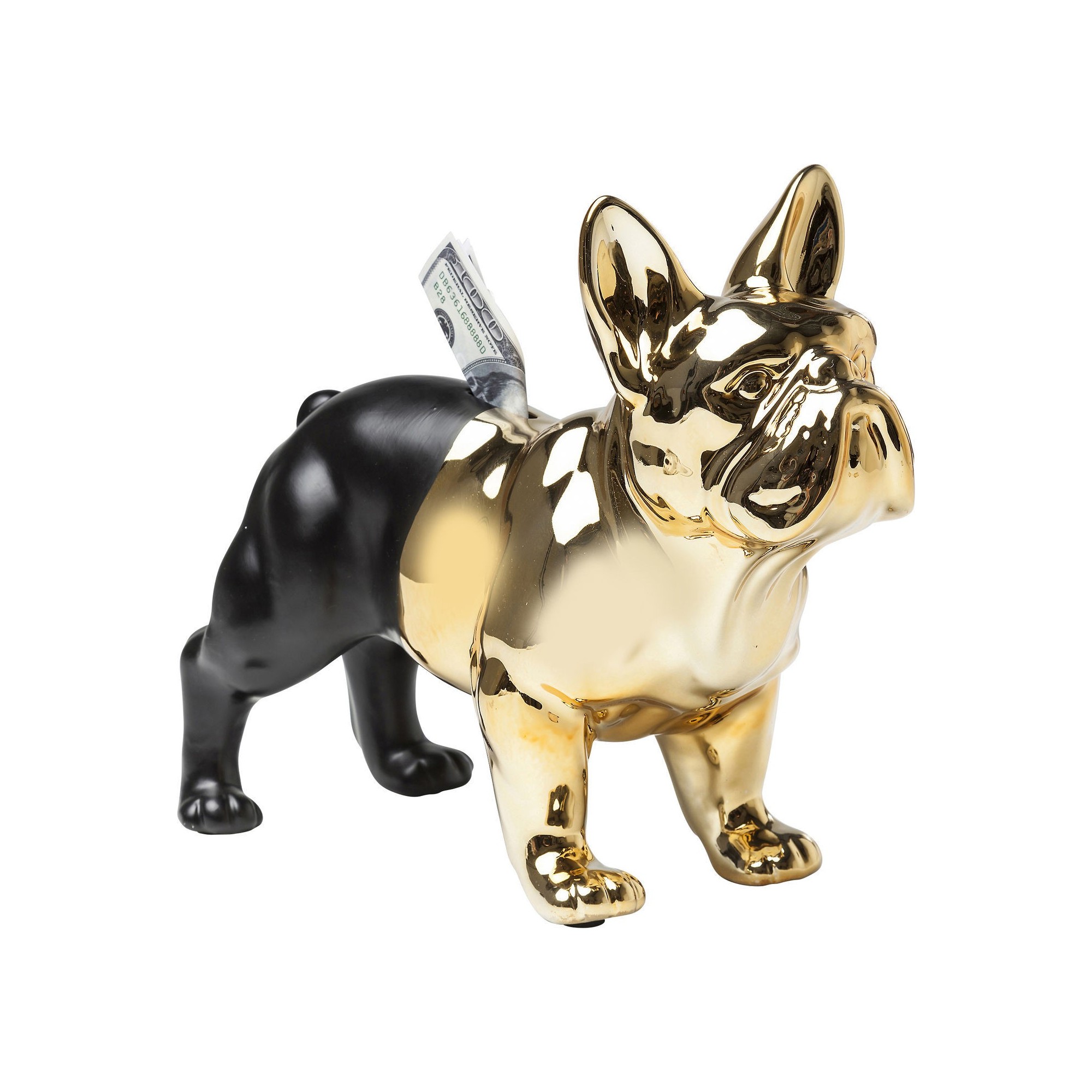 Money Box Bulldog Gold-Black Kare Design
