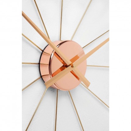 Wall Clock Like Umbrella Rose Gold Kare Design