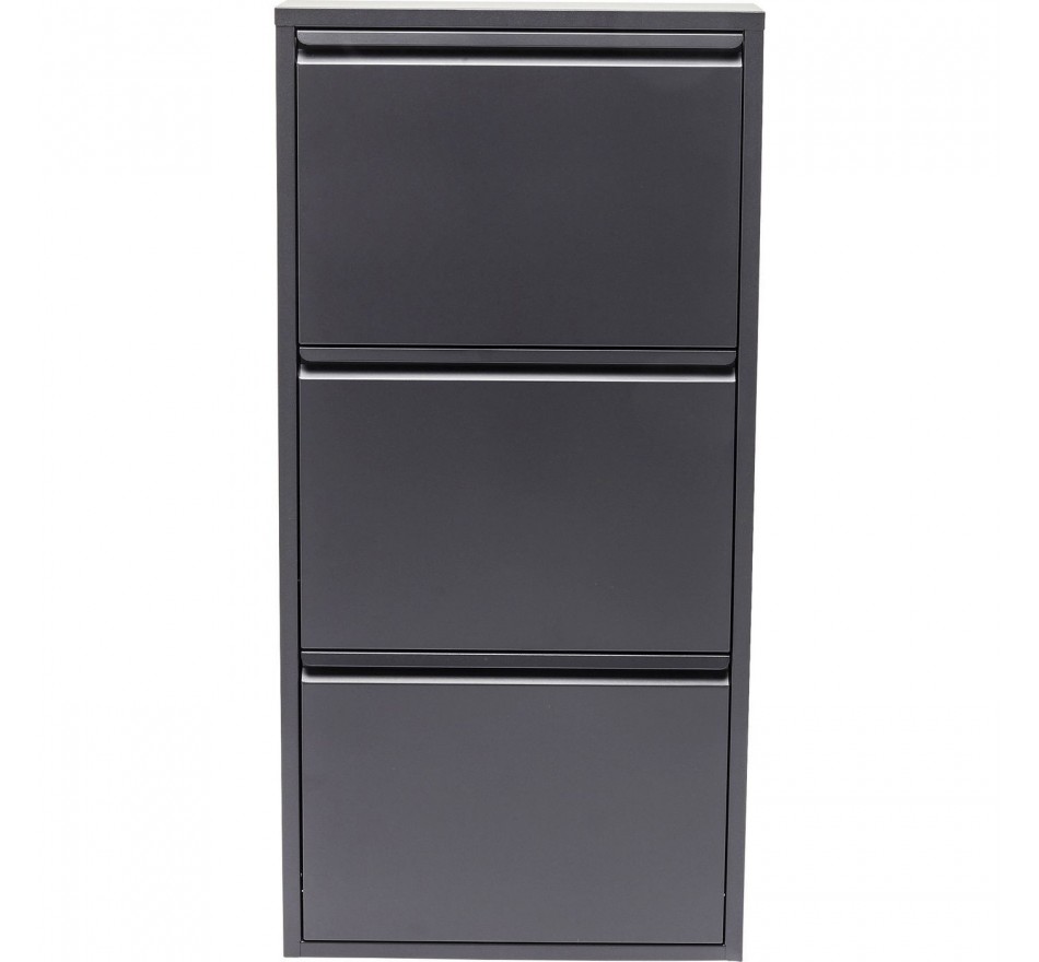 Schoenenkast Caruso antraciet 3 laden Kare Design