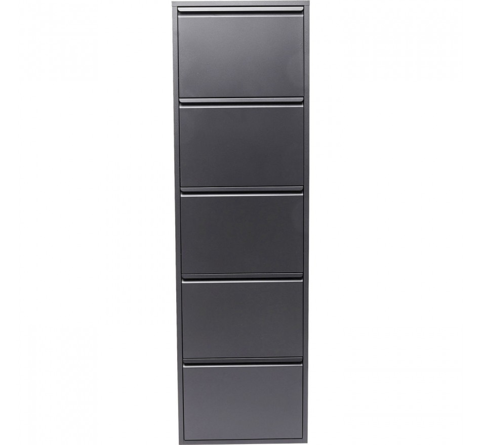 Schoenenkast Caruso antraciet 5 laden Kare Design