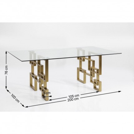 Boulevard table 200x100cm Kare Design