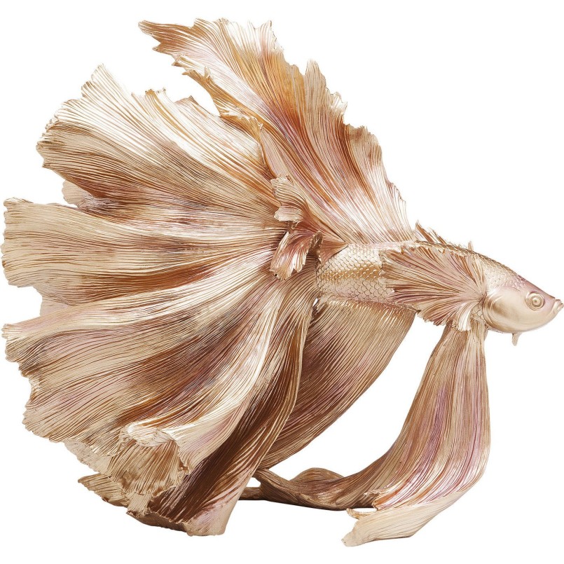 Deco Figurine Betta Fish Gold Kare Design
