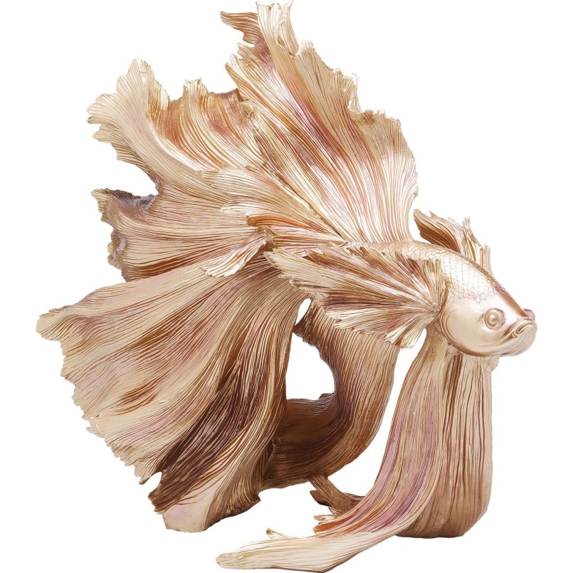 Deco Figurine Betta Fish Gold Kare Design