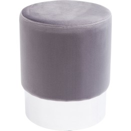 Stool Cherry Light Grey Silver Ø35cm Kare Design