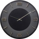 Horloge murale Leonardo noire Kare Design
