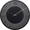 Horloge murale Leonardo noire Kare Design