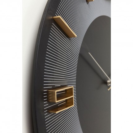 Horloge murale Leonardo noire Kare Design